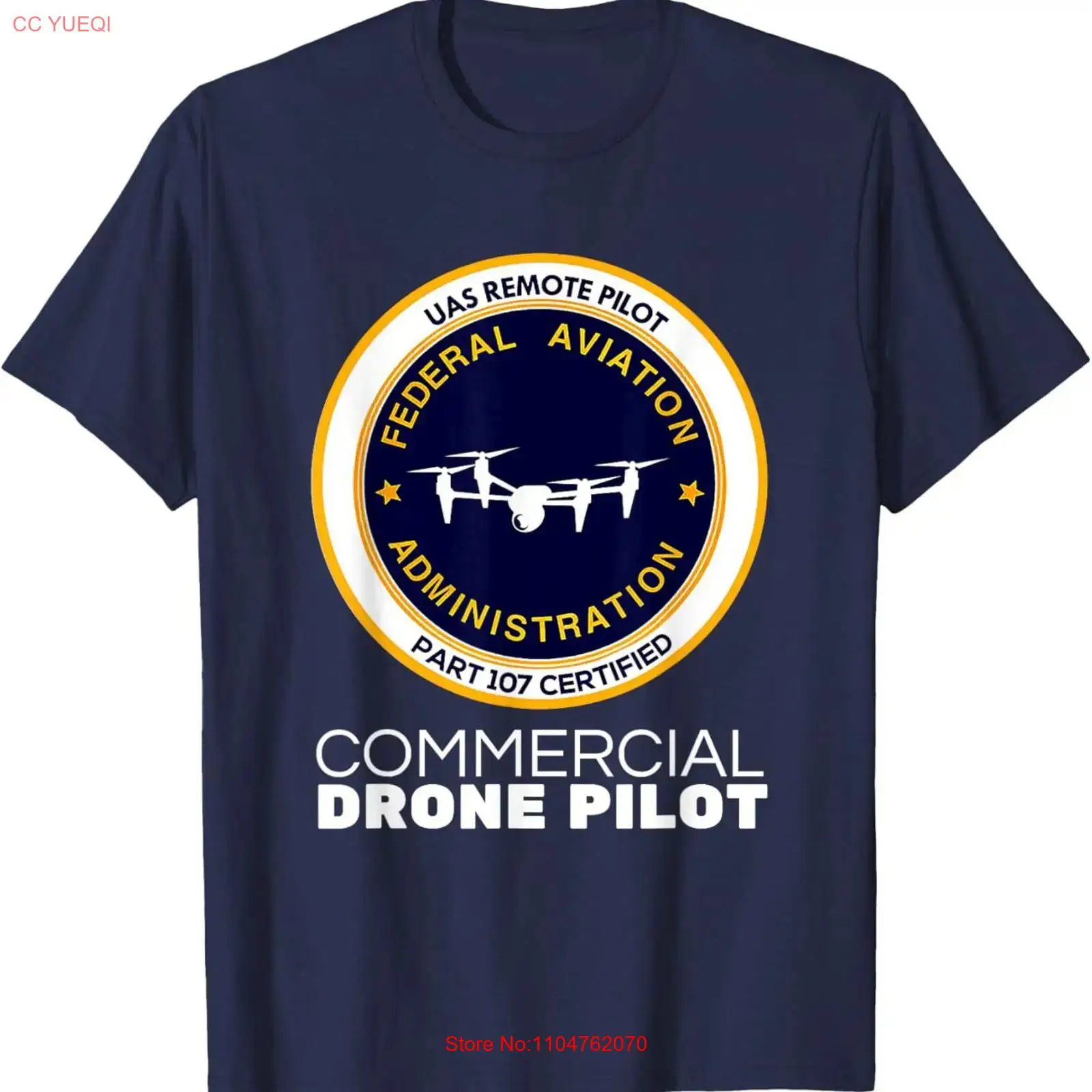 Commercial Shirt Printing - Футболка FAA Commercial Drone Pilot T