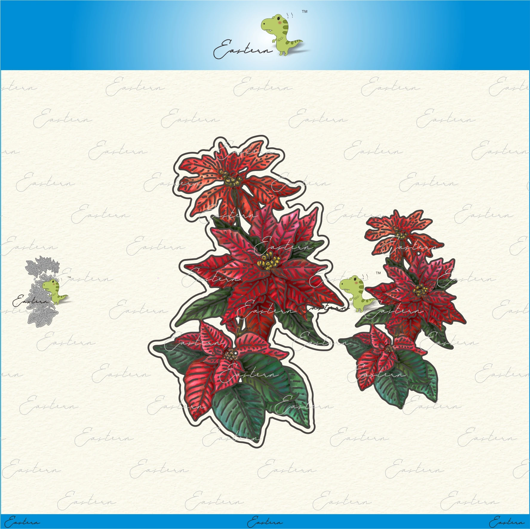 Commercial Printing Paper - Набор металлических вырубных форм Pure Poinsettia,